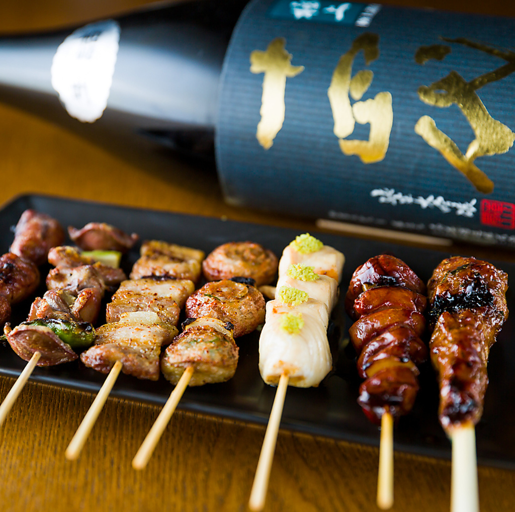 九州から取り寄せた備長炭を使い、超強火でじっくりと焼き上げる串、大変お勧めです。