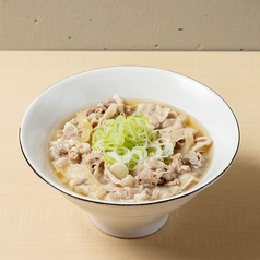 肉倍盛り豚バラ生姜うどん(温)
