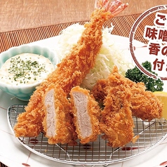 海老とヒレかつとかきフライ定食