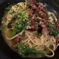 ホタルイカと菜の花のパスタ