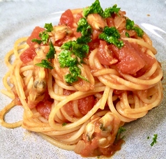 旬の食材のパスタ
