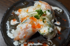 サーモンとクリームチーズの生春巻き