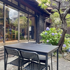 ペットOKのテラス席