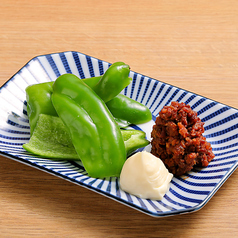 ピーマンと肉味噌マヨネーズ