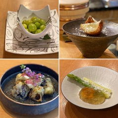 旬の野菜料理（詳しくはInstagram「炉端割烹 主海」をご覧下さい）※季節によってご提供します。