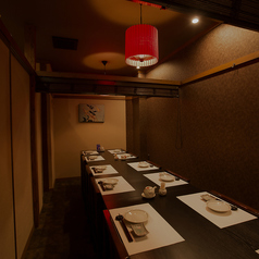 テーブル席。個室に変更も可能。最大:34名様OK