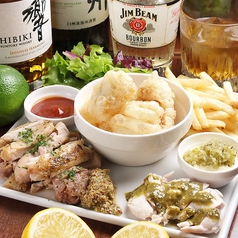 大山鶏プレート （モモ肉のグリル・ムネ肉のフリット・ササミのタタキ）