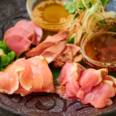 地鶏刺し２種盛り