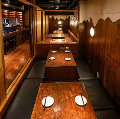 落ち着いた雰囲気が人気☆半個室の掘りごたつ席。