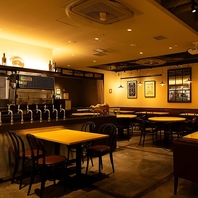 貸切に最適な柱のない広々空間