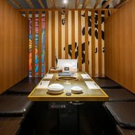 完全個室で居心地の良い店内