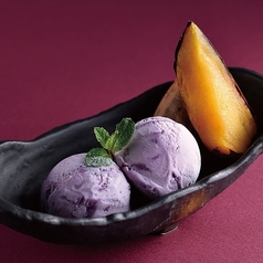 九州産紫芋アイスと安納焼芋