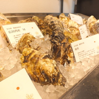 常備１０種類以上の生牡蠣のアイスベット！