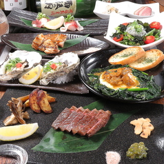 【飲み放題付】広島厳選 厳島コース｜牡蠣グラタン・肉寿司・広島県産サーロインステーキ等全8品の写真