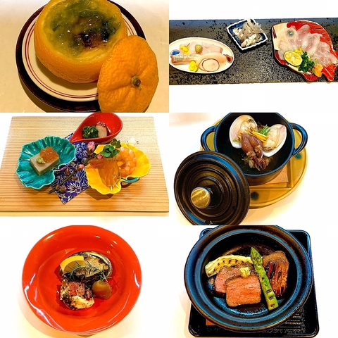 落ち着きある店内で素材と味、盛り付けにこだわった上品な日本料理が気軽に楽しめる。