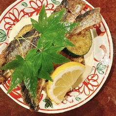 秋刀魚とズッキーニの山椒唐揚げ シークワーサーマヨ