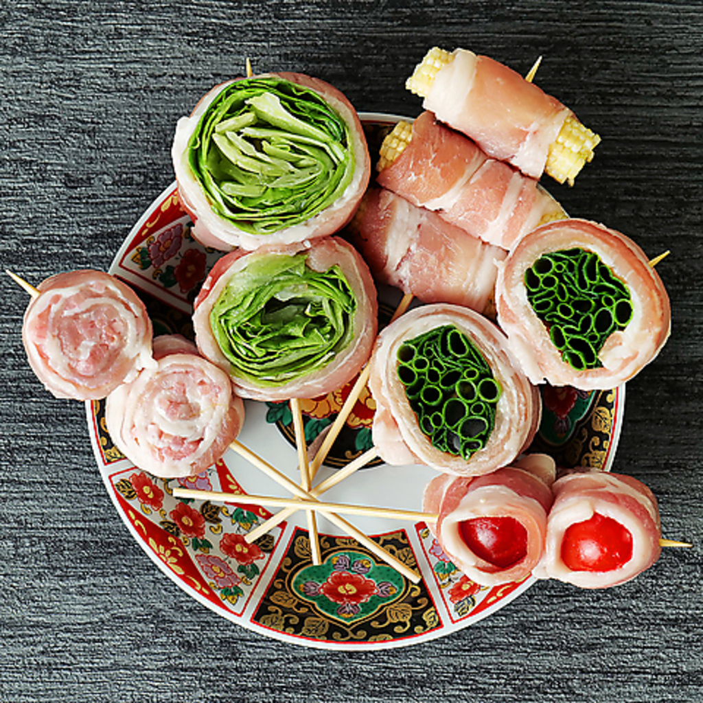 素材にこだわる野菜巻き串をご堪能ください。