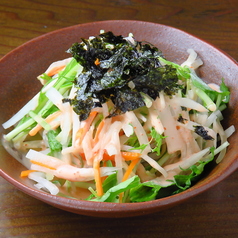 水菜と大根の明太子サラダ