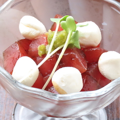 マグロとクリームチーズのわさび和え