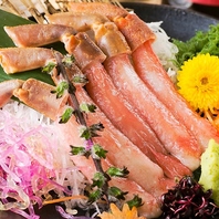 身がぎっしり！ズワイ蟹刺身