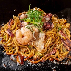 チャンポン焼そばor焼うどん(豚肉/いか/えび/たこ)