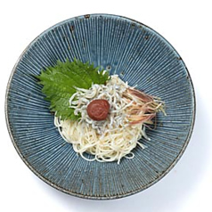 梅とシラスのそうめん