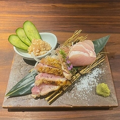 朝引き但馬鶏お造り盛り合わせ一人前