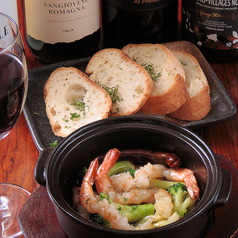 えびとブロッコリーのアヒージョ