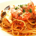 料理メニュー写真 渡り蟹のトマトクリームソース　スパゲッティーニ 