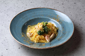 料理メニュー写真 ズワイガニとカラスミのアーリオオーリオ