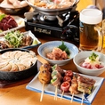 【会社宴会に！飲み放題付き宴会コース】4名様～大人数までご予約OK！博多名物の鉄鍋餃子やもつ鍋、〆まで楽しめる大満足な「2時間飲み放題付き宴会コース」を3,500円～各種ご用意！会社宴会をはじめ、二次会・打ち上げ・同窓会など、各種ご宴会のご相談も承っております！
