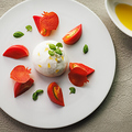 料理メニュー写真&nbsp;フルーツトマト×ブッラータ “太陽を浴びたトマト畑”