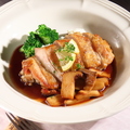 料理メニュー写真&nbsp;パリパリチキンときのこ焼(ジャポネソース)