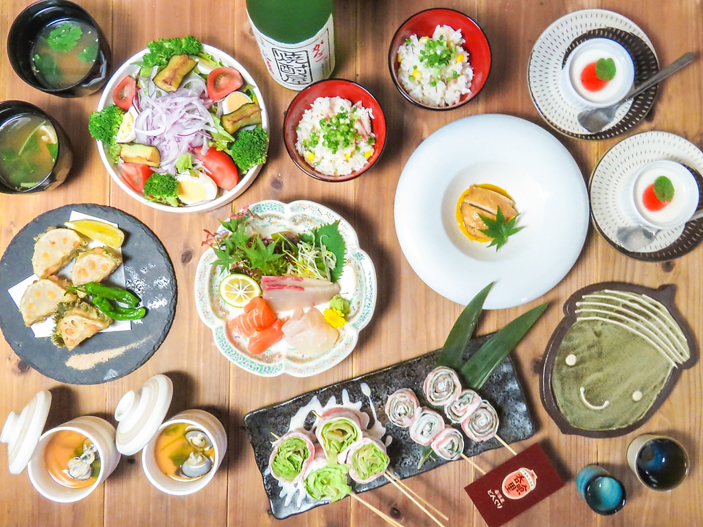 月替わりコースがオススメ☆市場直送の鮮魚や旬の食材を堪能できます！