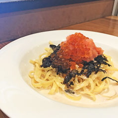 イクラと明太子のクリームパスタ