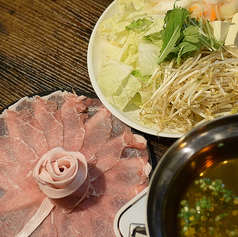 (おすすめ！) &nbsp;あぐー豚と島野菜のしゃぶしゃぶ