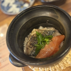 さばと明太子の土鍋ごはん