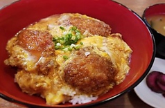 一口チキンカツ玉子とじ丼