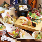 倉敷駅徒歩3分の好立地。寛ぎの個室席でいただく極上の新鮮魚介に舌鼓。お腹いっぱいご堪能ください