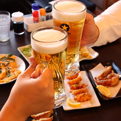 アツアツの料理をビールで流し込んでください！