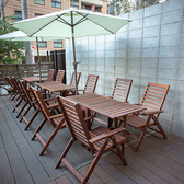 ペット同伴可能テラス席もご用意あり。開放的なテラス席は心地よくゆったりとお楽しみいただけます。テラス席ご希望の場合はお問い合わせください。