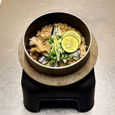 秋刀魚と舞茸釜飯