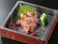 赤鶏 白肝のお造り