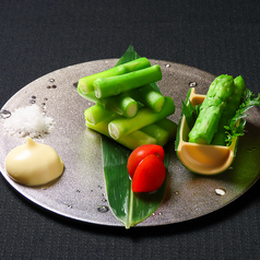 【季節限定】アスパラの塩茹で