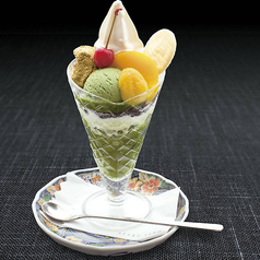 抹茶あんみつクリームパフェ