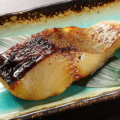 自家干し銀鱈の炭焼き