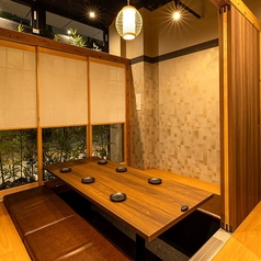 【広島 個室 居酒屋】掘りごたつタイプの個室席は少人数様からのご利用が可能です◎