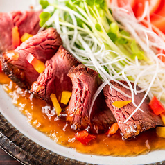 ローストビーフとトマトの ジュレソース