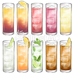 ジントニック／スクリュードライバー/モスコミュール／カシスソーダ