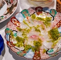 料理メニュー写真 鯛の造り　割醤油